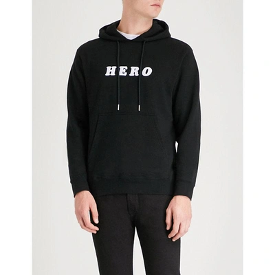 Sandro Hero Cotton-jersey Hoody In Noir | ModeSens