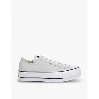 Converse Chuck Taylor All Star Lift Canvas Platform Trainers In Mouse White Black