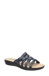 Easy Street Sheri Open Toe Sandal In Navy