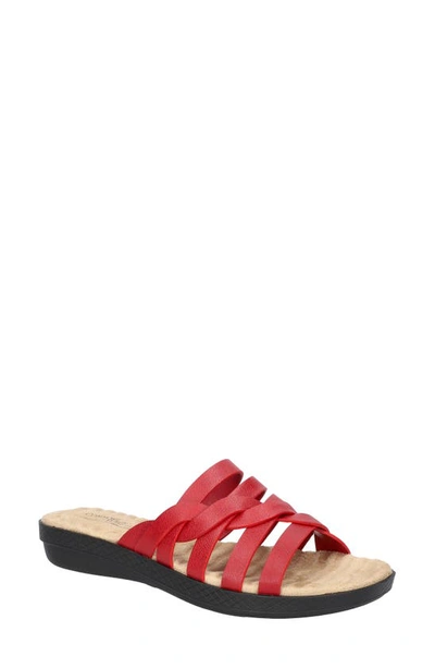 Easy Street Sheri Open Toe Sandal In Red