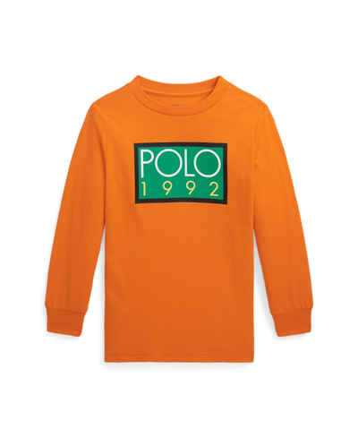 Polo Ralph Lauren Kids' Toddler And Little Boys Polo 1992 Cotton Long-sleeve T-shirt In Sailing Orange