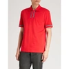 Versace Tape-trim Cotton-piqué Polo Shirt In Red