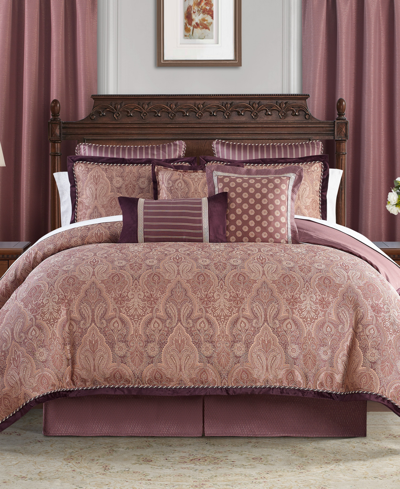 Waterford Tabriz 6-pc. Comforter Set, California King In Mulberry,wine
