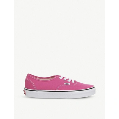 Vans Authentic Canvas Trainers In Hot Pink True White