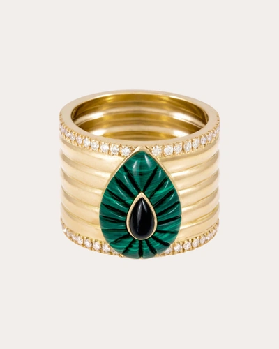 L'atelier Nawbar Women's Small 102 Ring In Green/black