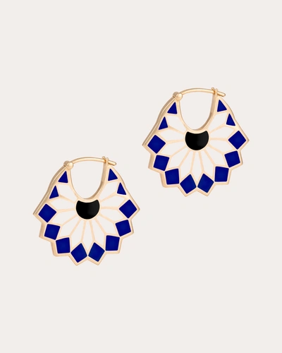 L'atelier Nawbar Women's Lady Sursock Hoop Earrings In Blue/white