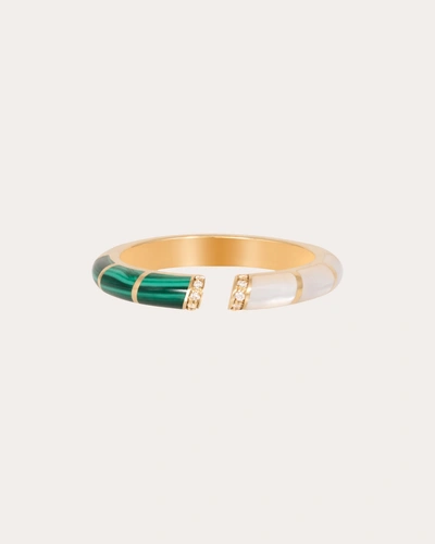 L'atelier Nawbar Women's Vine Ring In Green//white