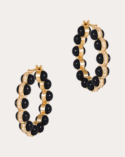 L'atelier Nawbar Women's Large Carbon Hoop Earrings In Black