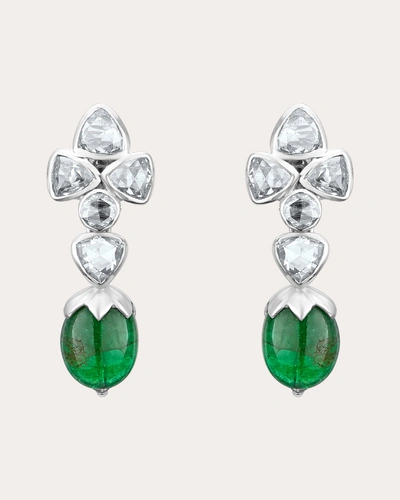 Amrapali Women's Emerald & Diamond Bahaar Drop Earrings In Green