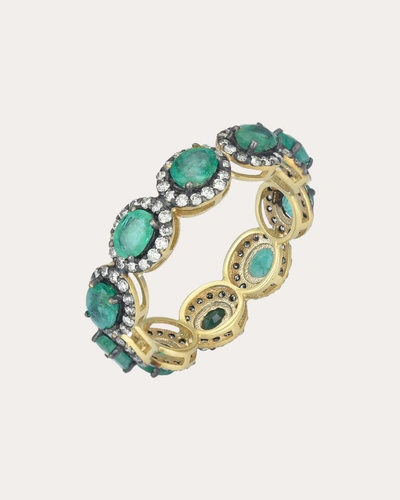 Amrapali Women's Emerald & 18k Gold Mini Rajasthan Ring In Green