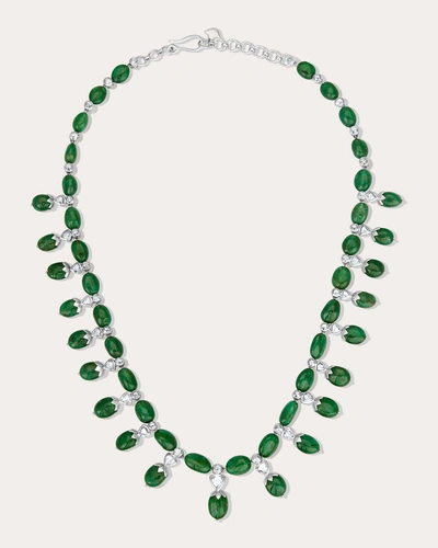 Amrapali Women's Emerald & Diamond Bahaar Necklace In Green