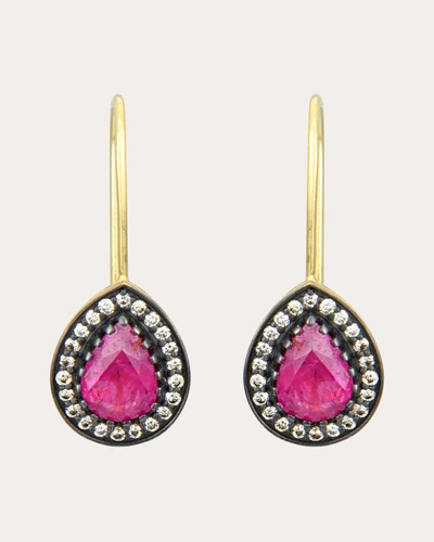 Amrapali Women's Ruby & 18k Gold Mini Rajasthan Hook Drop Earrings In Pink
