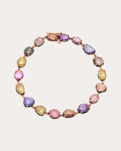 Amrapali Women's Multicolor Sapphire & 18k Rose Gold Blossom Bracelet In Pink