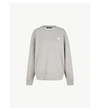 Acne Studios Fairview Face Logo-patch Cotton-jersey Sweatshirt In Light Grey Mel