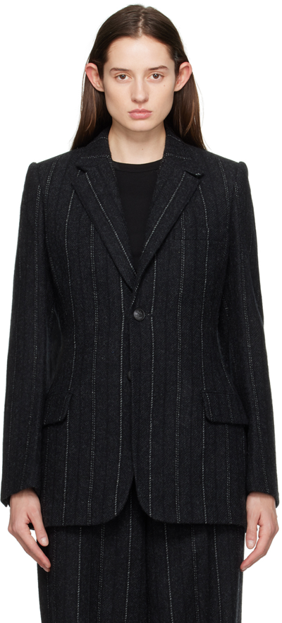 Rag & Bone Women's Laurence Striped Wool Single-breasted Blazer In Grey Stripe