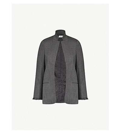 Zadig & Voltaire Volly Woven Blazer In Anthracite