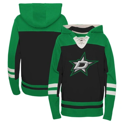 Outerstuff Kids' Youth Black Dallas Stars Ageless Revisited Lace-up V-neck Pullover Hoodie