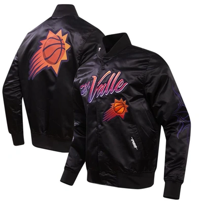 Pro Standard Men's  Black Phoenix Suns 2023/24 City Edition Satin Full-snap Jacket