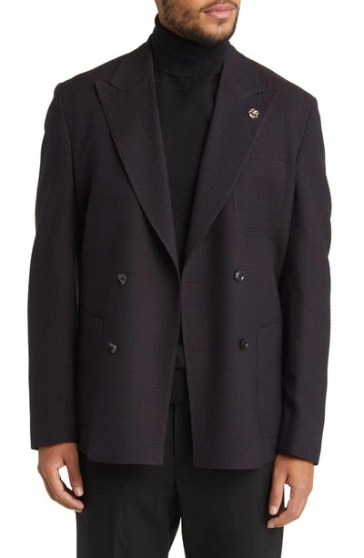 Ted Baker Thomas Textured Stretch Wool Blend Sport Coat In Brown