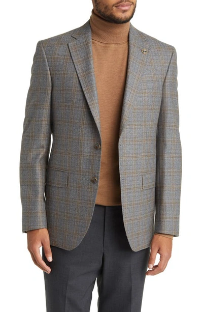 Ted Baker Jay Slim Fit Plaid Wool Sport Coat In Tan