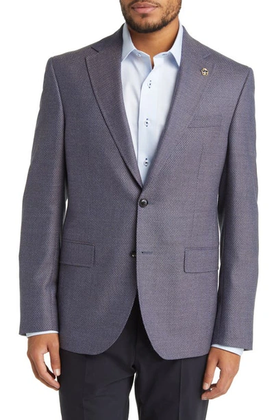 Ted Baker Ralph Extra Slim Fit Stretch Wool Sport Coat In Purple