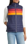 Cotopaxi Fuego Water Resistant Packable 800 Fill Power Down Vest In Maritime Rasberry