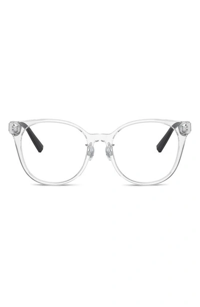 Tiffany & Co Phantos 53mm Round Optical Glasses In Crystal