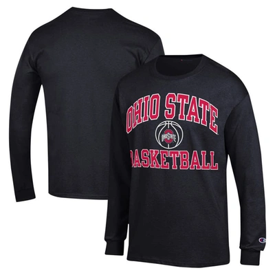 Champion Black Ohio State Buckeyes Basketball Icon Long Sleeve T-shirt
