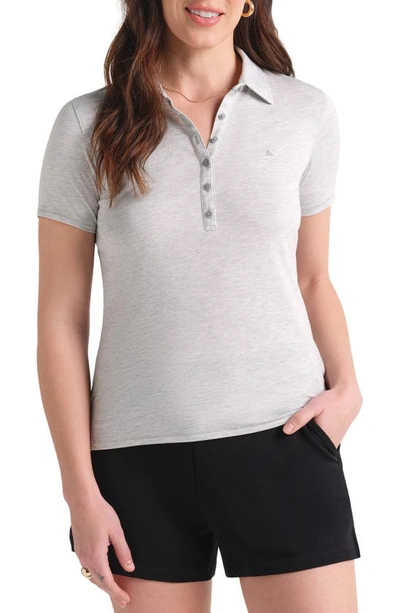 Travis Mathew Featherweight Polo In Heather Light Grey