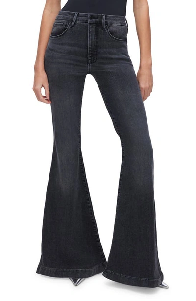 Good American Good Waist Flare Jeans In Black281
