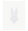 Hot As Hell Comin' In Haht Stretch-lace Bodysuit In Blanc