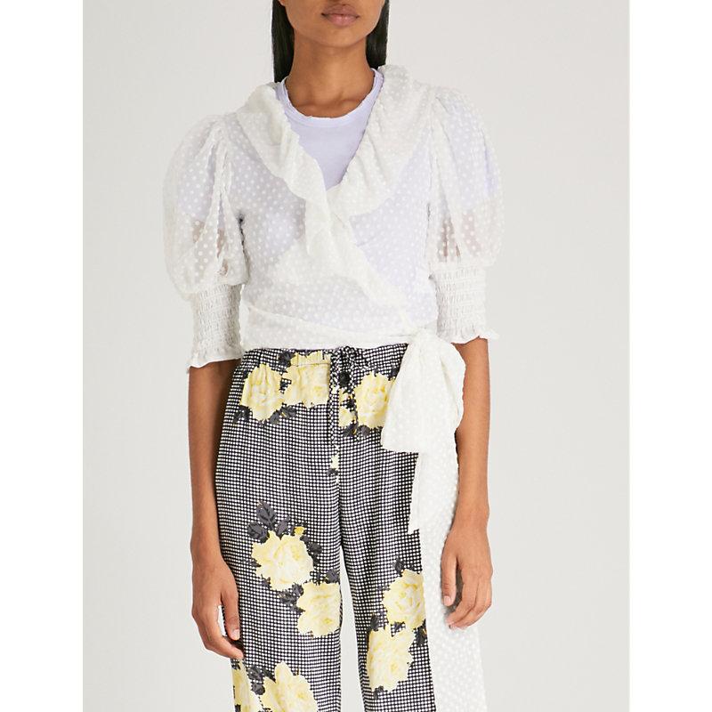 ganni jasmine wrap dress