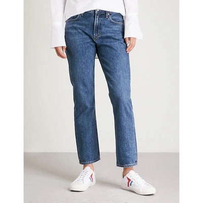 Agolde Cigarette Straight Low-rise Jeans In Vague