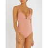Melissa Odabash Havana V-neck Swimsuit In Dusty Pink
