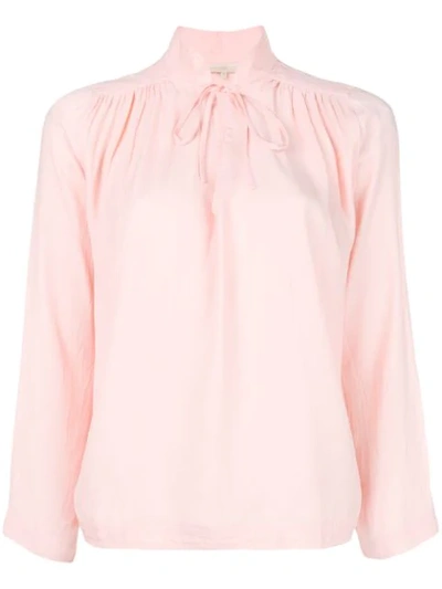 Vanessa Bruno Tie Neck Loose Fit Blouse In Pink