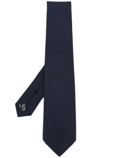 Giorgio Armani Solid Tie In Blue