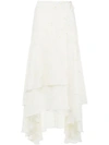 Ganni Nolana Silk Wrap Skirt In White