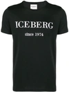 Iceberg Logo Embroidered T-shirt In Black