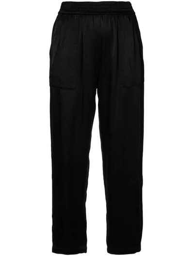 Raquel Allegra Elasticated Waist Cropped Trousers - Black