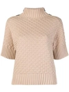 See By Chloé Half-sleeve Turtleneck Sweater - Neutrals