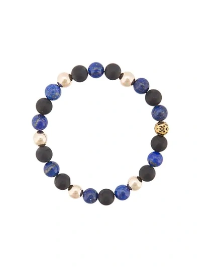 Nialaya Jewelry Beaded Wristband In Blue