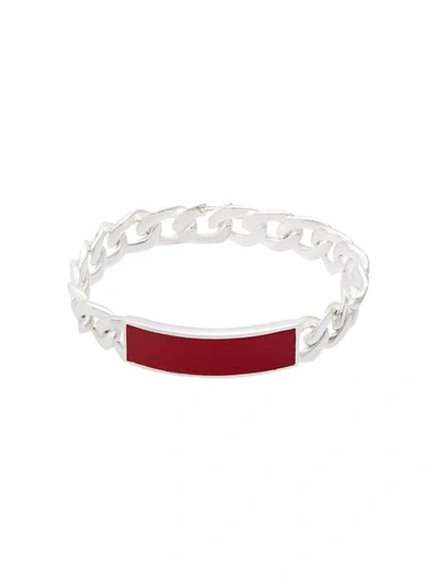 Maison Margiela Anonymous Id Bracelet In Red