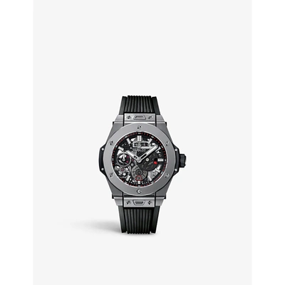 Hublot 414.ni.1123.rx Meca-10 Titanium Watch In Black