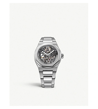 Girard-perregaux 810151100111a Laureato Skeleton Stainless Steel Watch In Silver