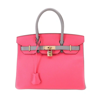 Hermes Hermès Birkin 30 Pink Leather Handbag () In Brown