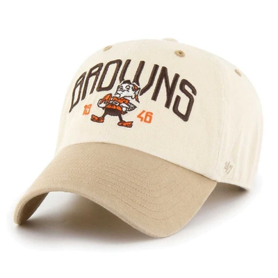 47 ' Natural/tan Cleveland Browns Sierra Clean Up Adjustable Hat