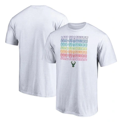 Fanatics Branded White Milwaukee Bucks Team City Pride T-shirt