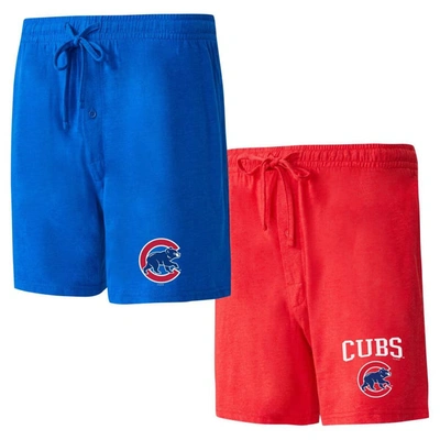 Concepts Sport Royal/red Chicago Cubs Two-pack Meter Sleep Shorts