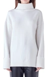 English Factory Oversize Turtleneck Sweater In Ivory