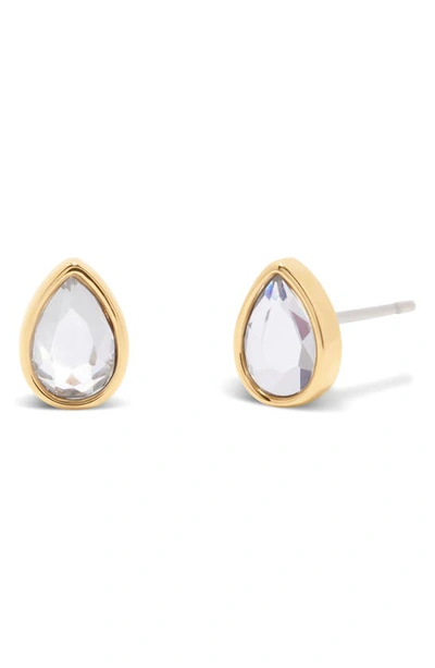 Brook & York Cecilia Crystal Teardrop Stud Earrings In Gold